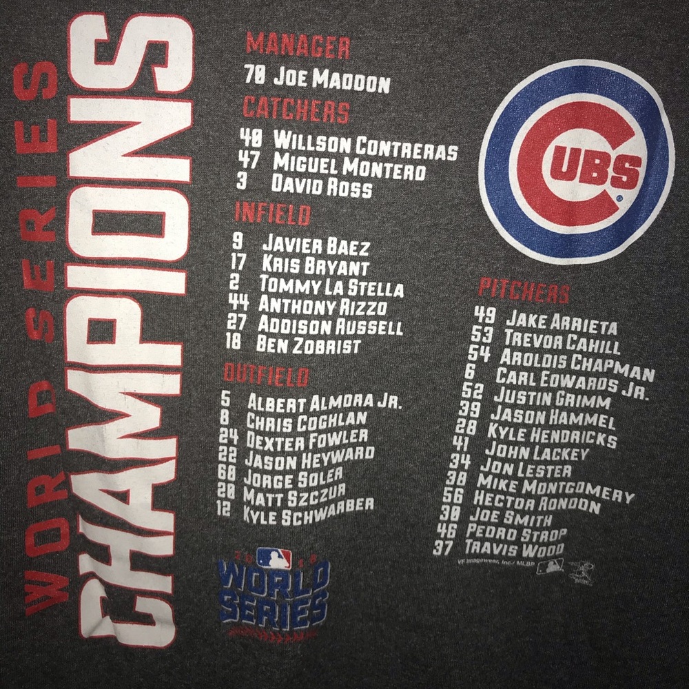 2016 World Series Champs Chicago Cubs t-shirt Med